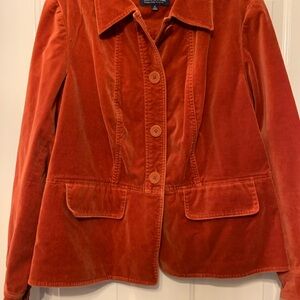 Jones New York Velvet Blazer in Rich Rust